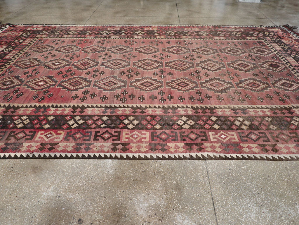 Vintage Afghan Flatweave Kilim Large Room Size Carpet, No.31179 - Gsblank