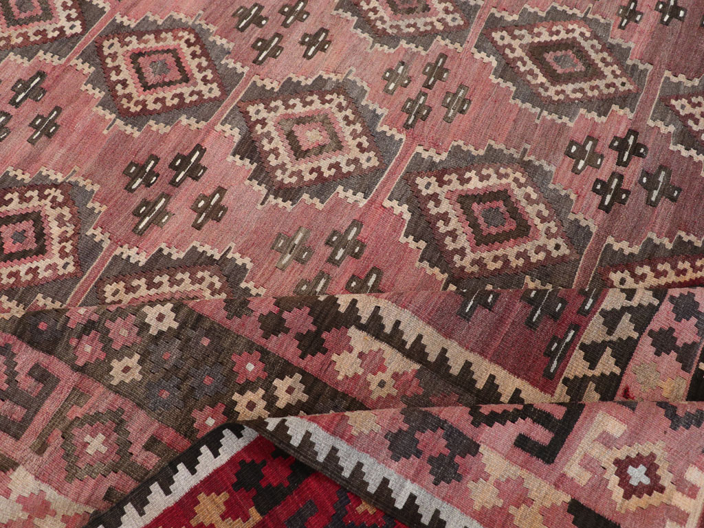 Vintage Afghan Flatweave Kilim Large Room Size Carpet, No.31179 - Gsblank