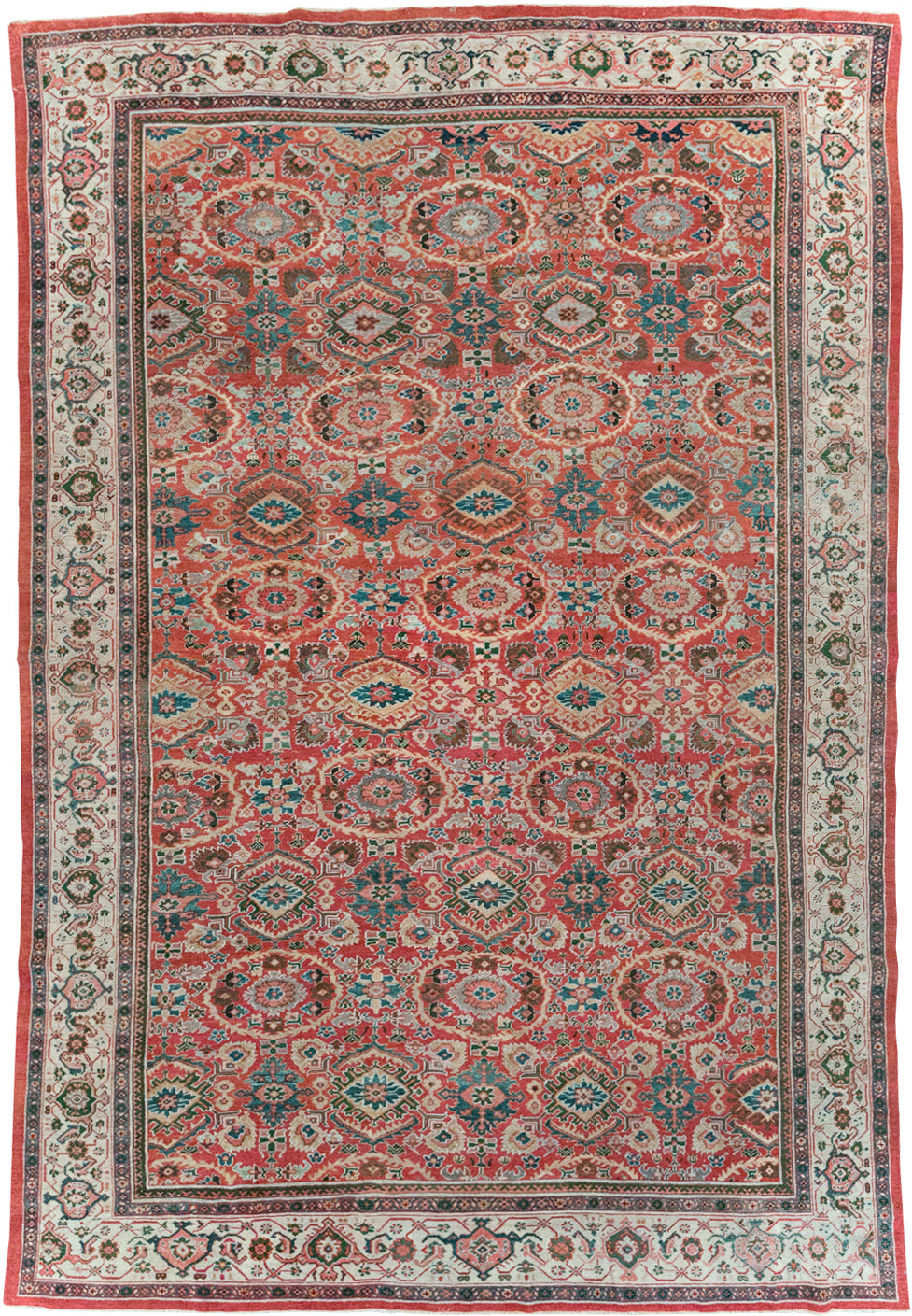 Antique Persian Mahal Room Size Carpet, No.31183 - Gsblank
