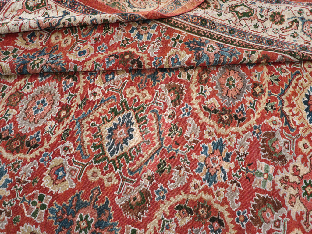 Antique Persian Mahal Room Size Carpet, No.31183 - Gsblank