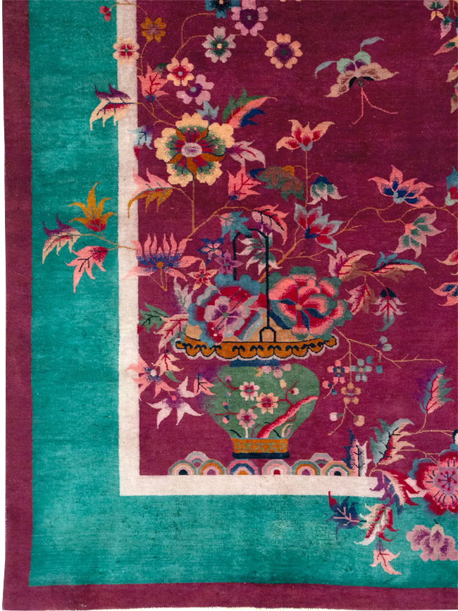 Vintage Chinese Art Deco Room Size Carpet, No.31185 - Gsblank