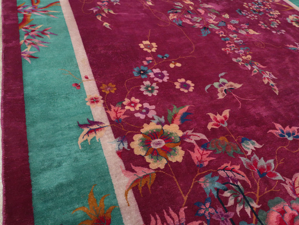 Vintage Chinese Art Deco Room Size Carpet, No.31185 - Gsblank