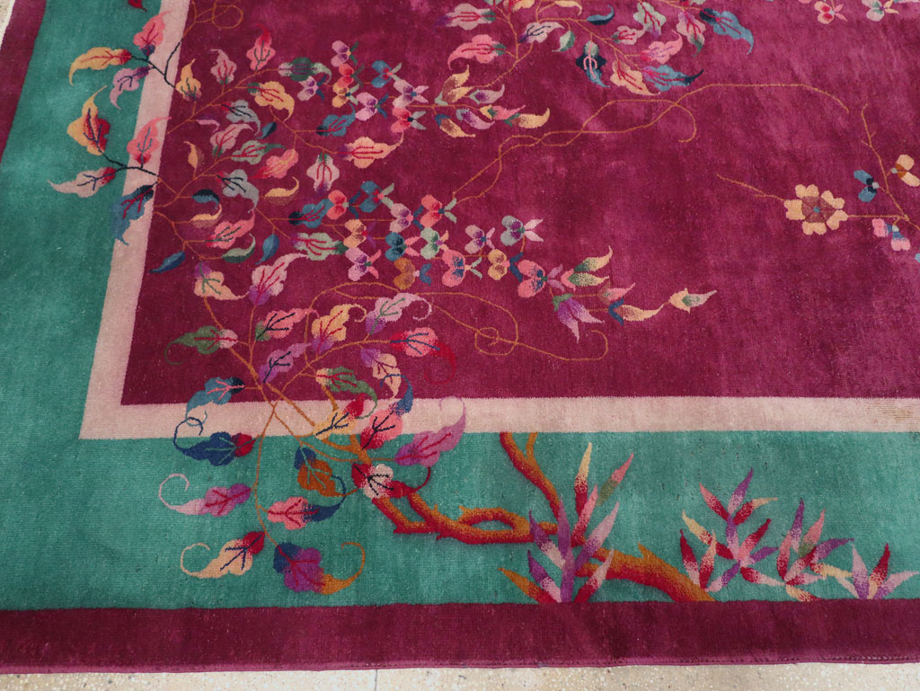 Vintage Chinese Art Deco Room Size Carpet, No.31185 - Gsblank