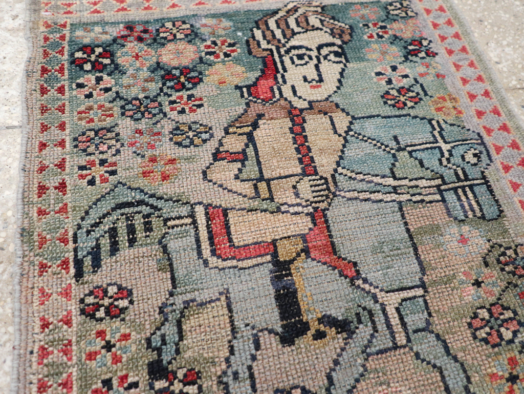 Antique Persian Malayer Pictorial Rug (Pair: 2 of 2), No.31187 - Gsblank