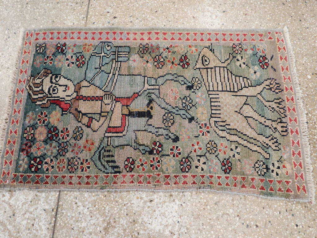 Antique Persian Malayer Pictorial Rug (Pair: 2 of 2), No.31187 - Gsblank