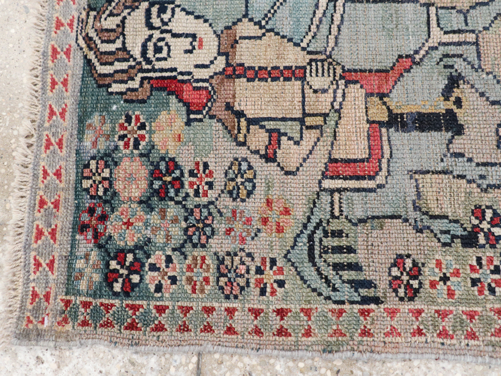 Antique Persian Malayer Pictorial Rug (Pair: 2 of 2), No.31187 - Gsblank