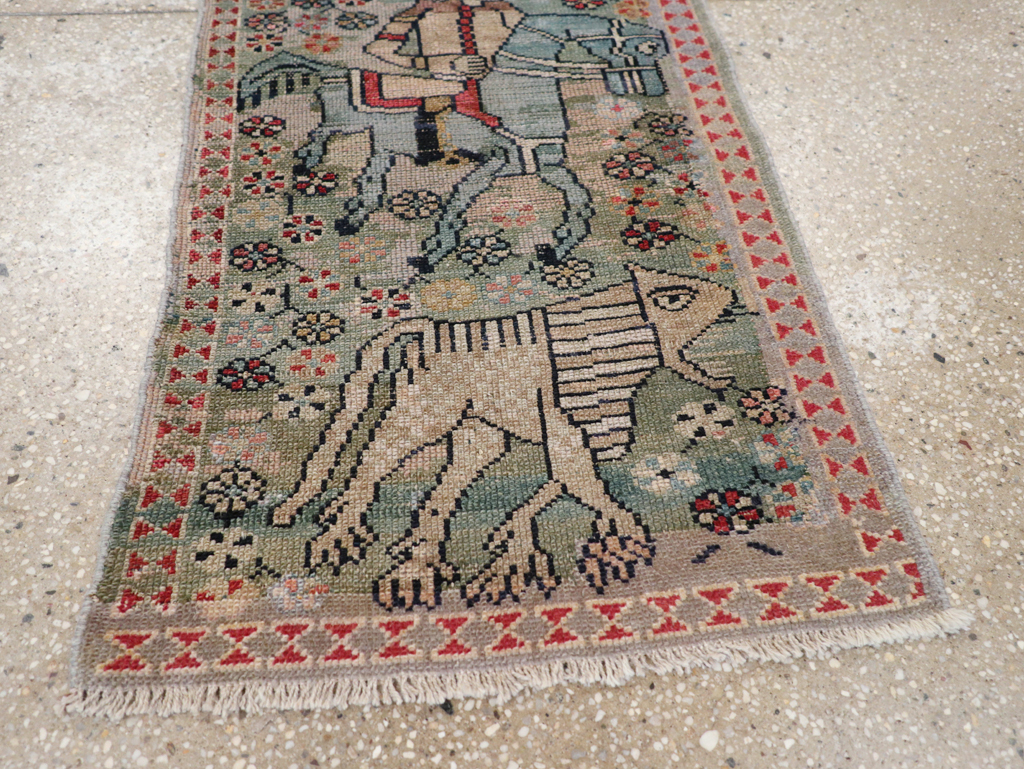 Antique Persian Malayer Pictorial Rug (Pair: 2 of 2), No.31187 - Gsblank