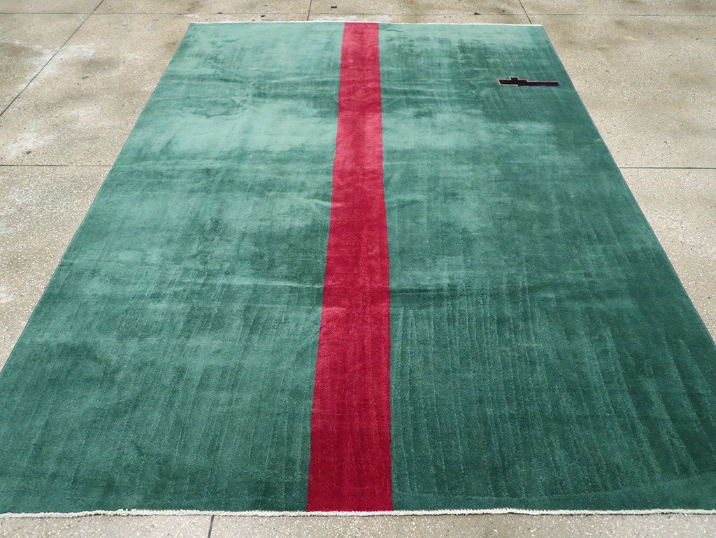 Vintage Turkish Art Deco Style Carpet, No.31189 - Gsblank
