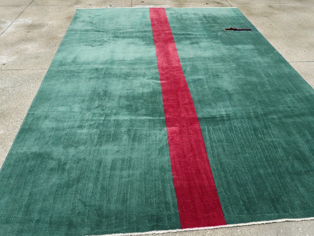 Vintage Turkish Art Deco Style Carpet, No.31189 - Gsblank