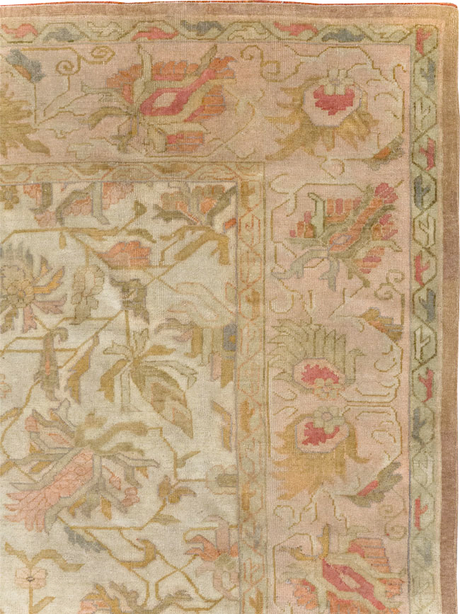 Antique Turkish Oushak Room Size Carpet, No.31192 - Gsblank