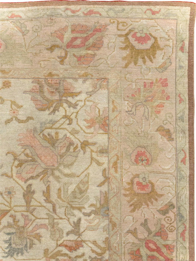 Antique Turkish Oushak Room Size Carpet, No.31192 - Gsblank