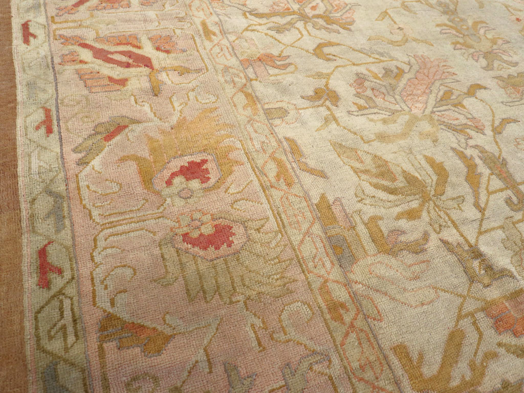 Antique Turkish Oushak Room Size Carpet, No.31192 - Gsblank