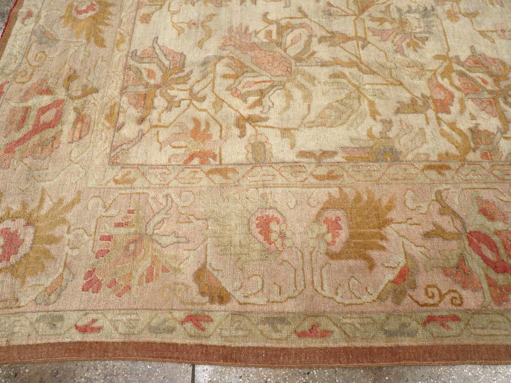 Antique Turkish Oushak Room Size Carpet, No.31192 - Gsblank