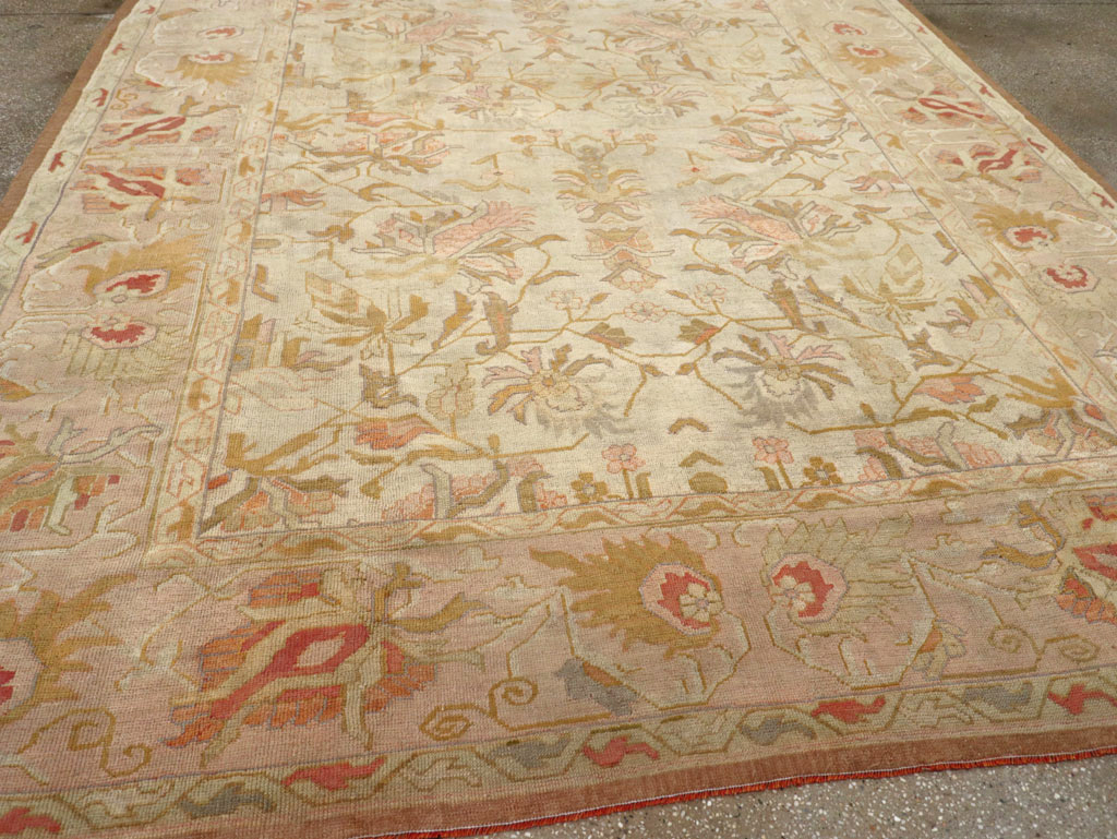 Antique Turkish Oushak Room Size Carpet, No.31192 - Gsblank