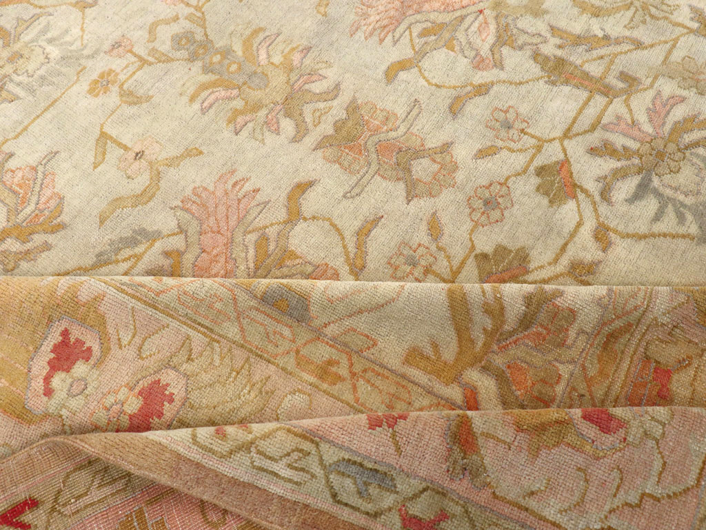 Antique Turkish Oushak Room Size Carpet, No.31192 - Gsblank