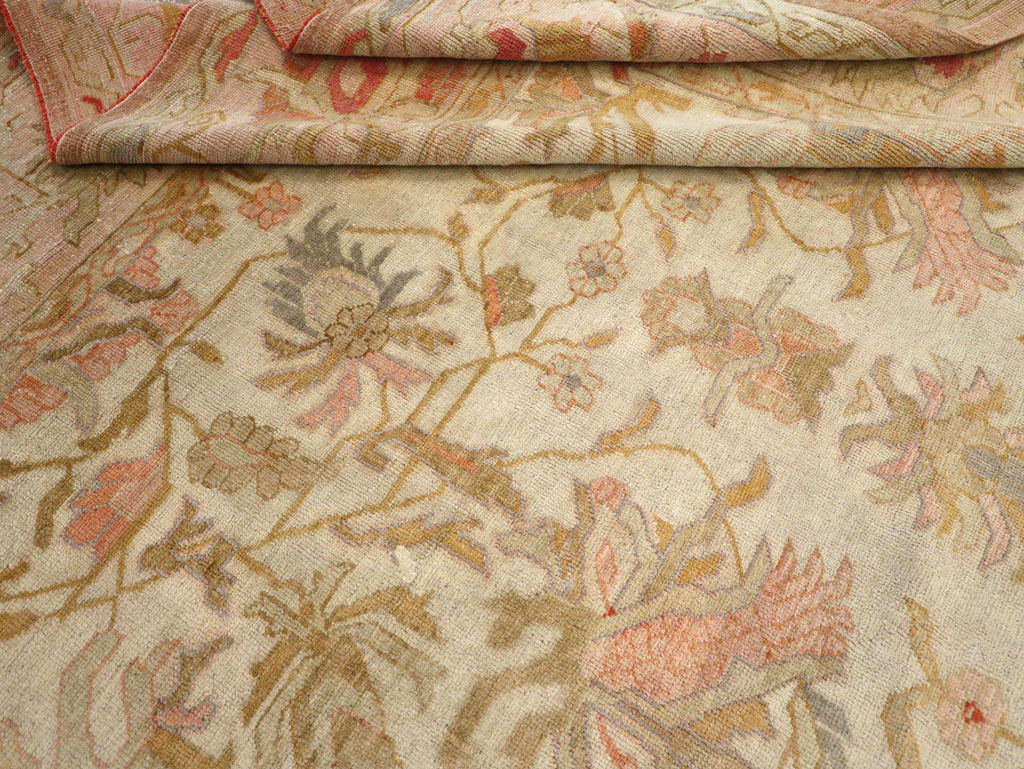 Antique Turkish Oushak Room Size Carpet, No.31192 - Gsblank