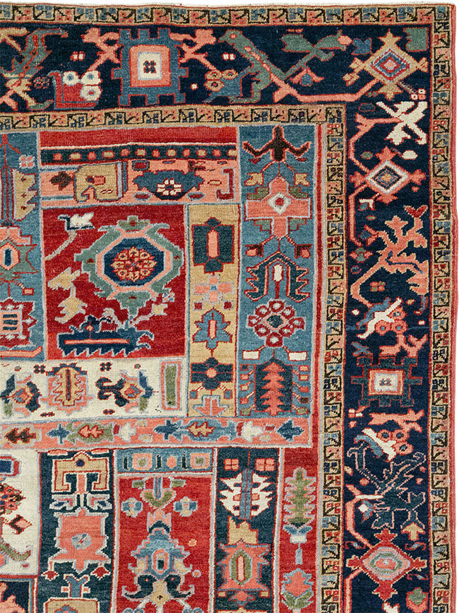 Antique Persian Heriz Room Size Carpet, No.31196 - Gsblank
