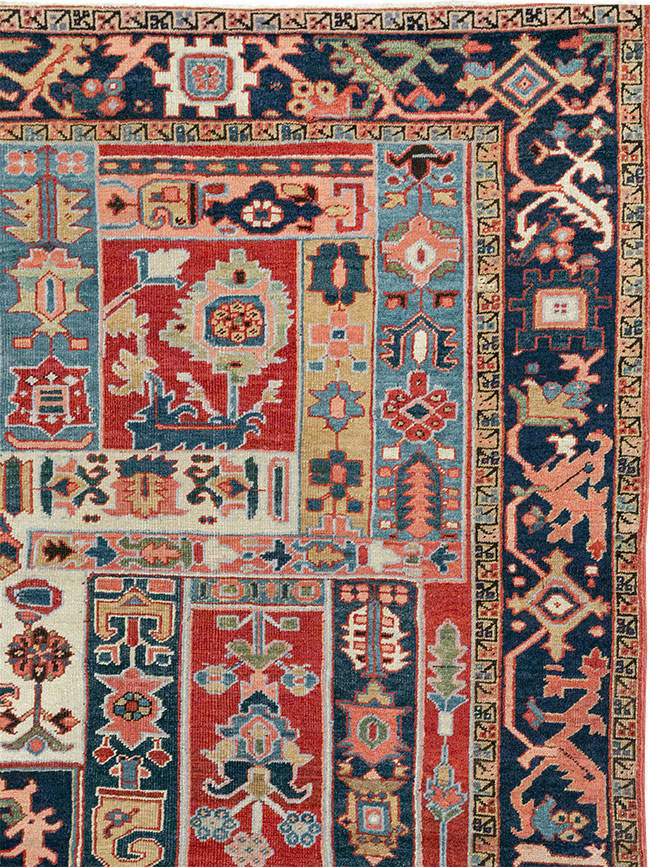 Antique Persian Heriz Room Size Carpet, No.31196 - Gsblank