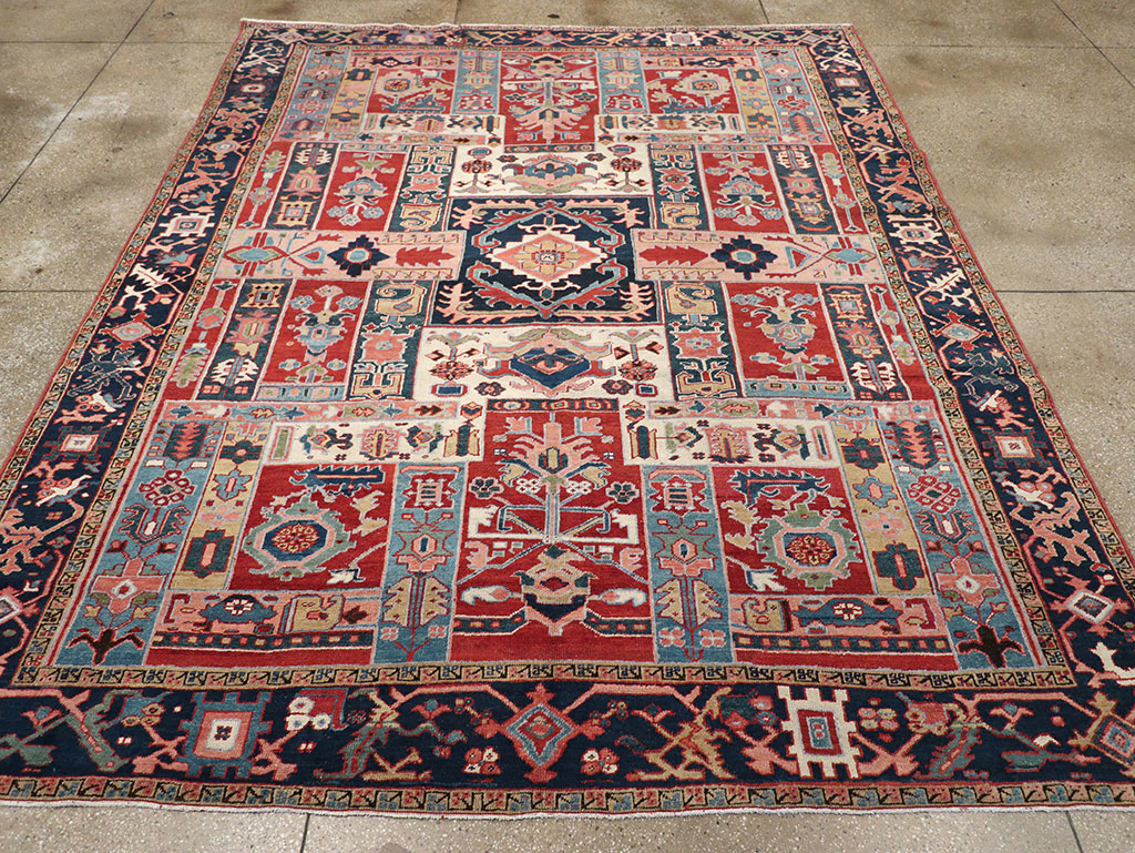 Antique Persian Heriz Room Size Carpet, No.31196 - Gsblank
