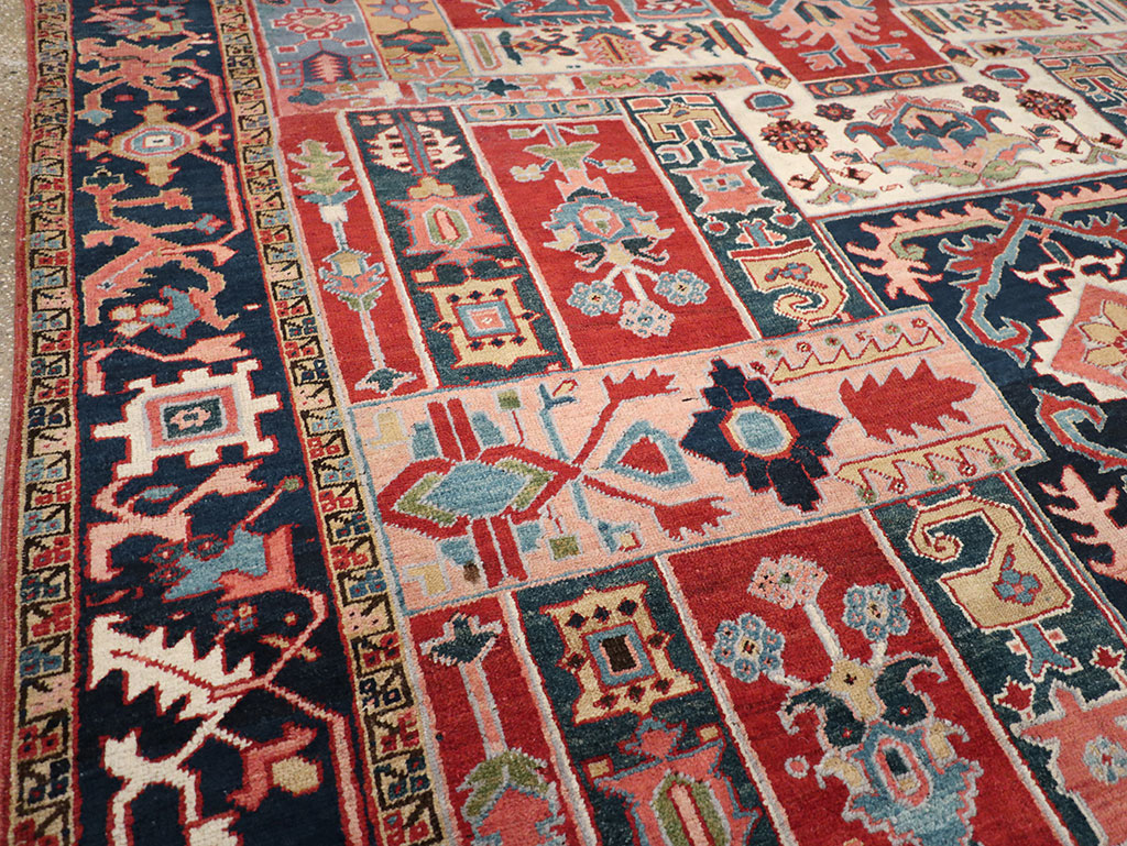 Antique Persian Heriz Room Size Carpet, No.31196 - Gsblank