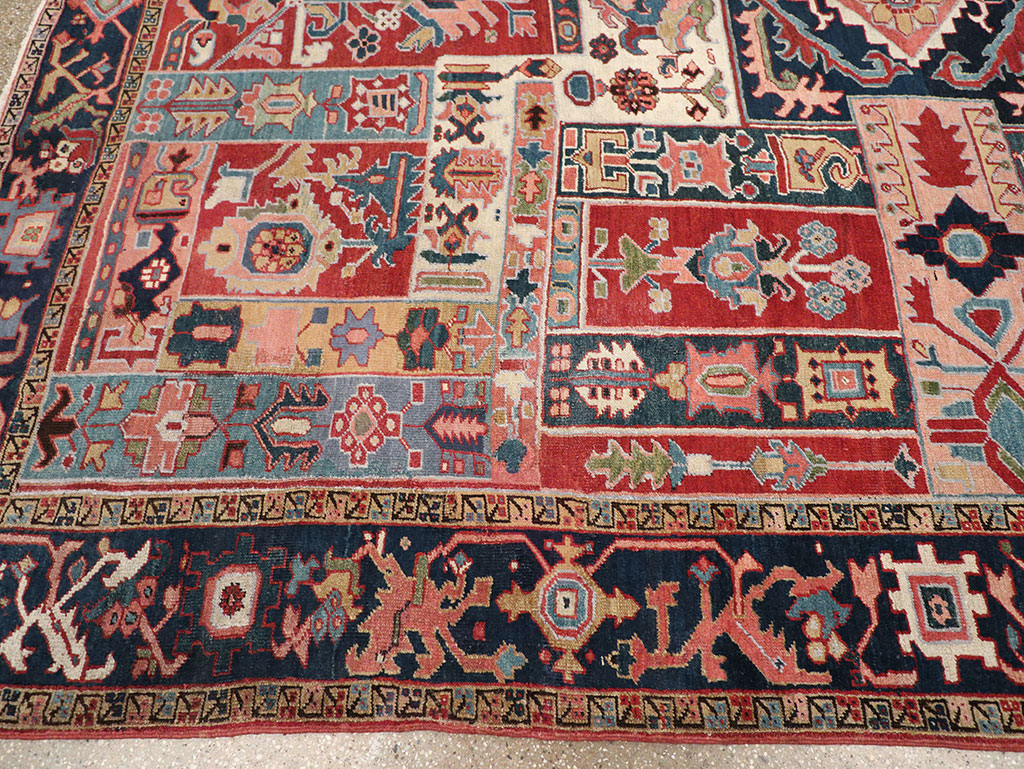 Antique Persian Heriz Room Size Carpet, No.31196 - Gsblank