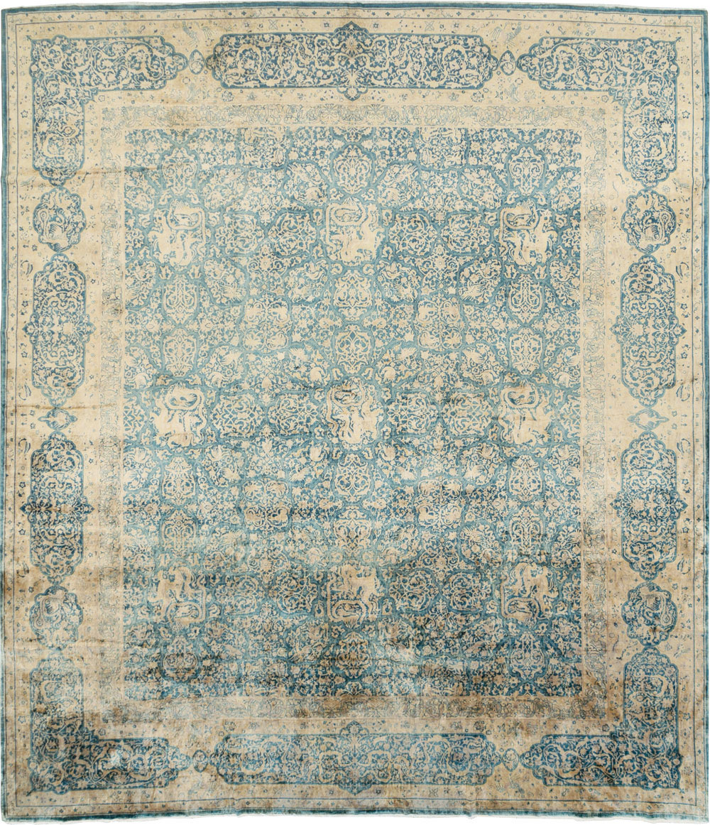 Antique Indian Lahore Large Square Carpet, No.31197 - Gsblank