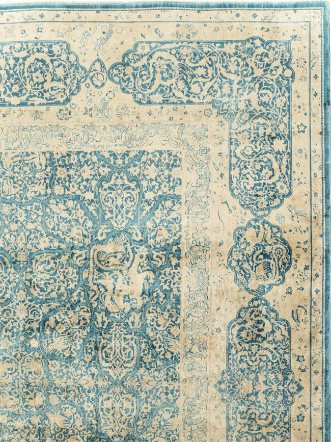 Antique Indian Lahore Large Square Carpet, No.31197 - Gsblank