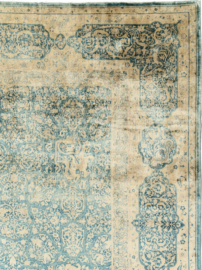 Antique Indian Lahore Large Square Carpet, No.31197 - Gsblank