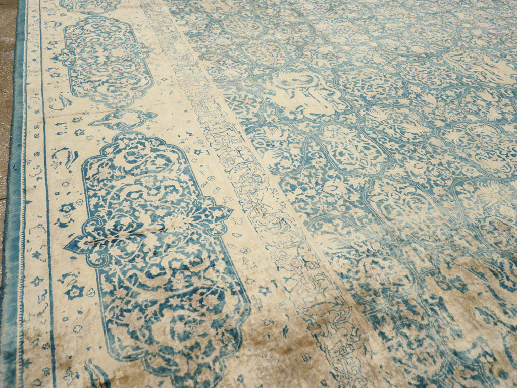 Antique Indian Lahore Large Square Carpet, No.31197 - Gsblank