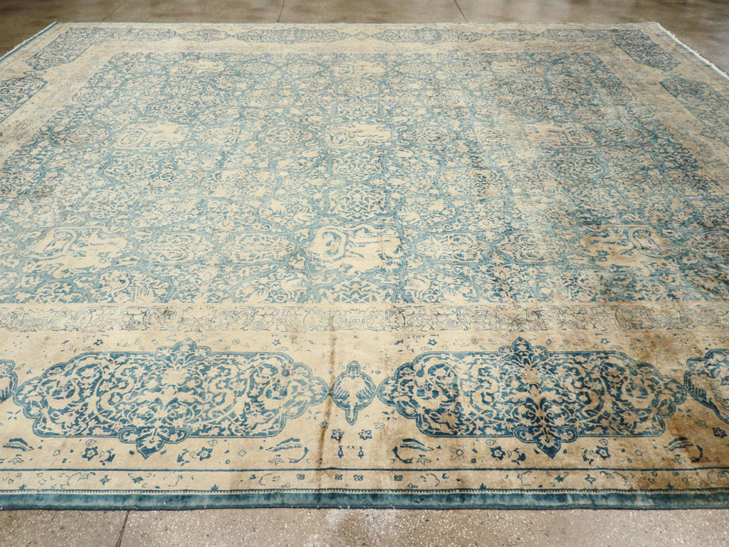 Antique Indian Lahore Large Square Carpet, No.31197 - Gsblank