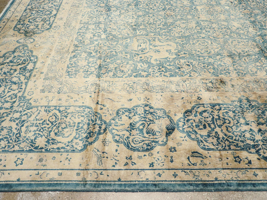 Antique Indian Lahore Large Square Carpet, No.31197 - Gsblank