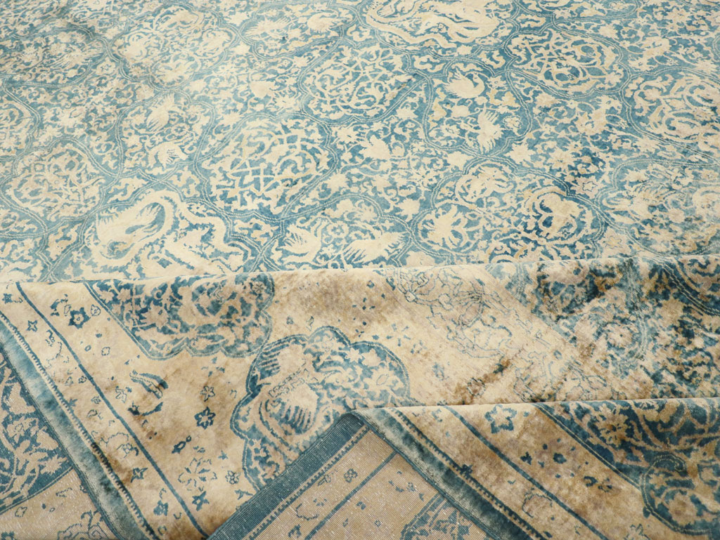 Antique Indian Lahore Large Square Carpet, No.31197 - Gsblank