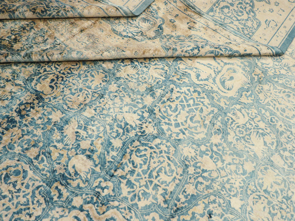 Antique Indian Lahore Large Square Carpet, No.31197 - Gsblank