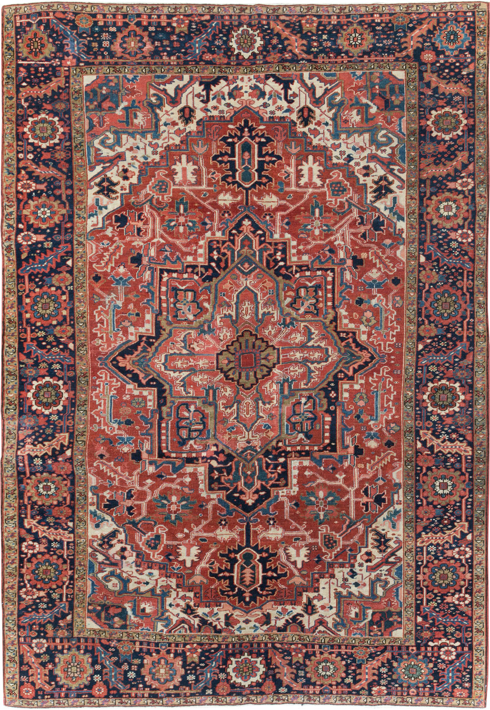 Antique Persian Heriz Room Size Carpet, No.31205 - Gsblank