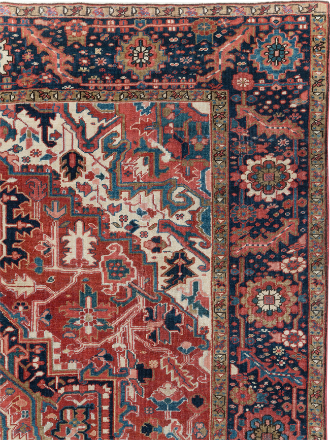 Antique Persian Heriz Room Size Carpet, No.31205 - Gsblank