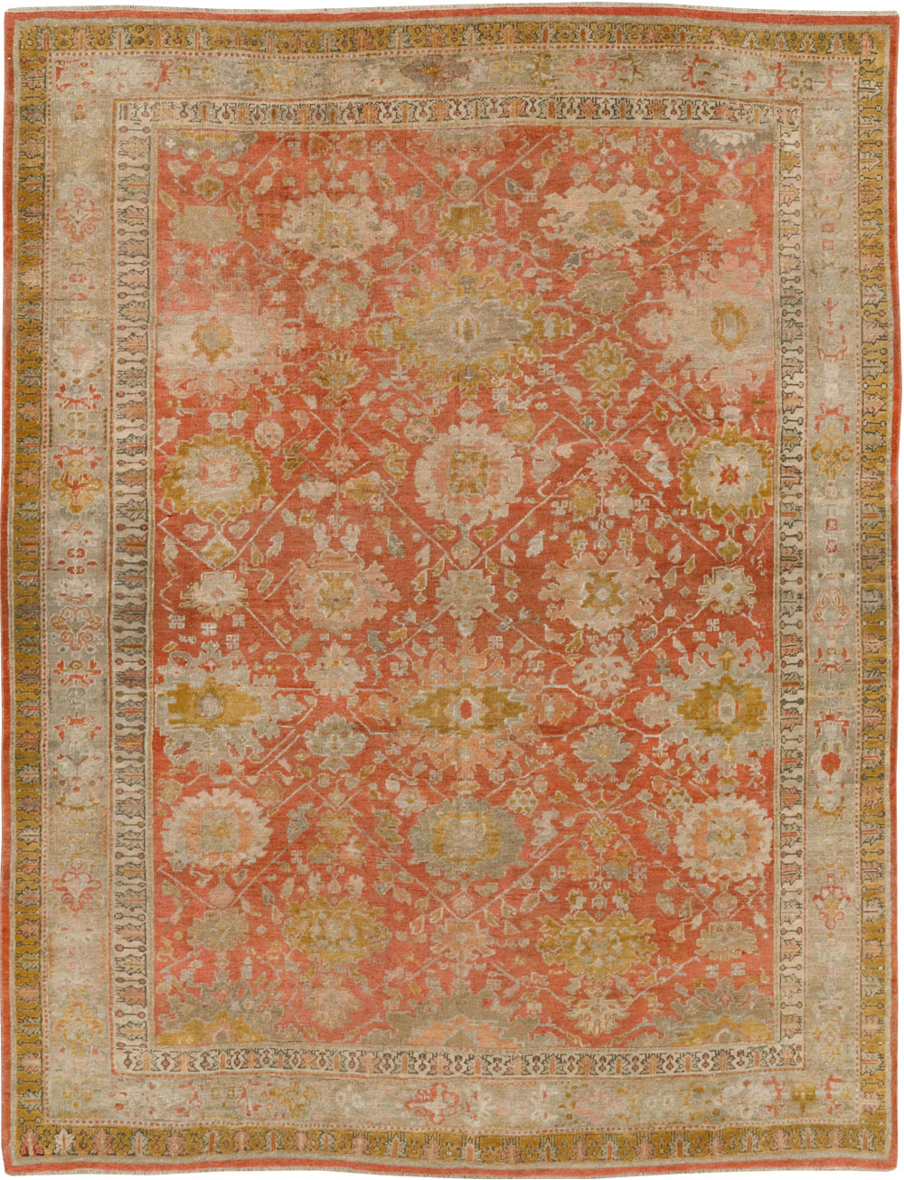 Antique Turkish Ghiordes Room Size Carpet, No.31206 - Gsblank