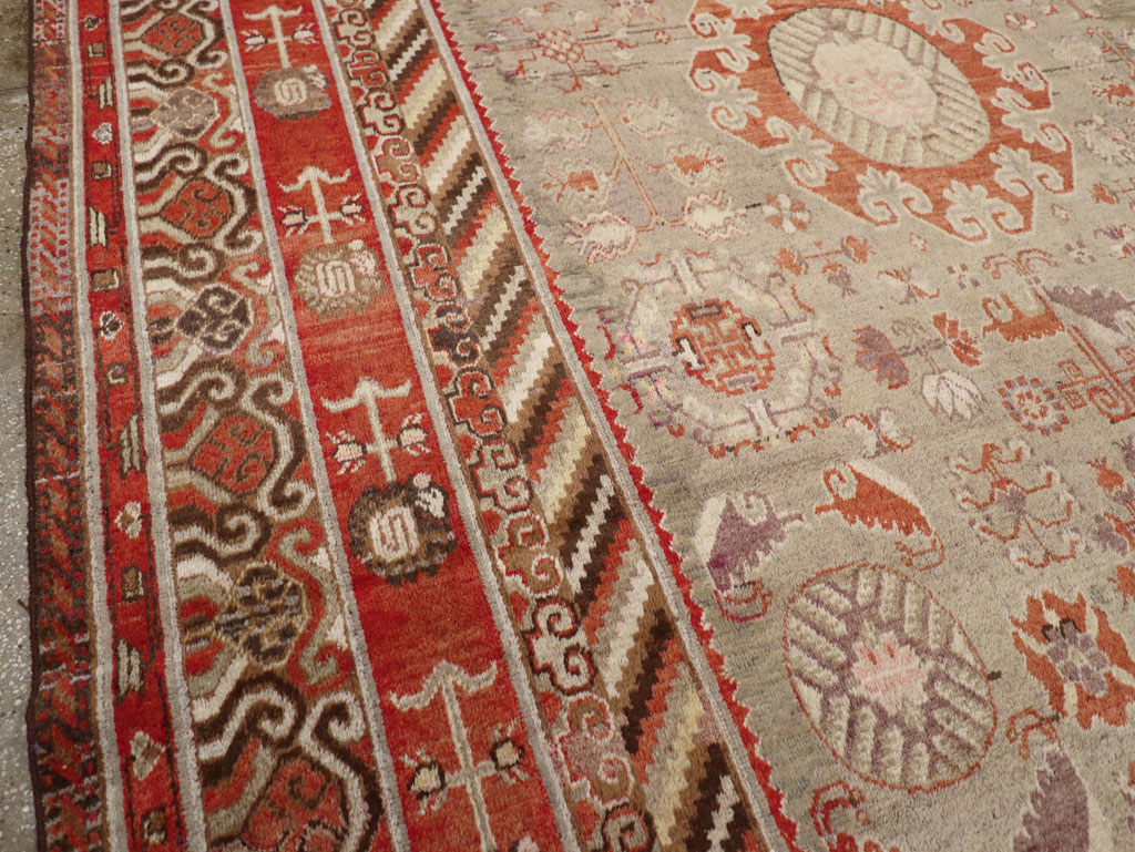 Antique East Turkestan Khotan Large Gallery Carpet, No.31209 - Gsblank