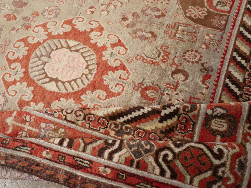 Antique East Turkestan Khotan Large Gallery Carpet, No.31209 - Gsblank