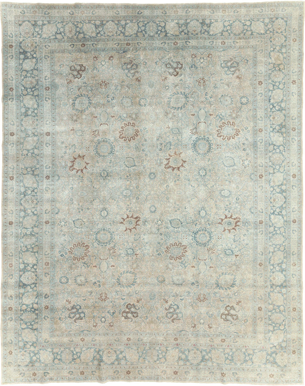 Antique Persian Tabriz Room Size Carpet, No.31210 - Gsblank