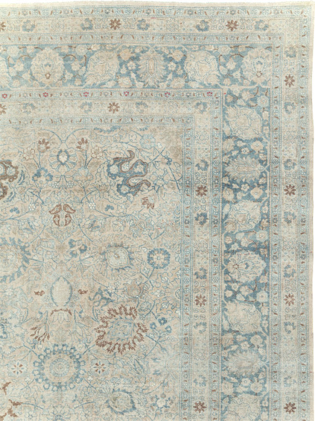 Antique Persian Tabriz Room Size Carpet, No.31210 - Gsblank