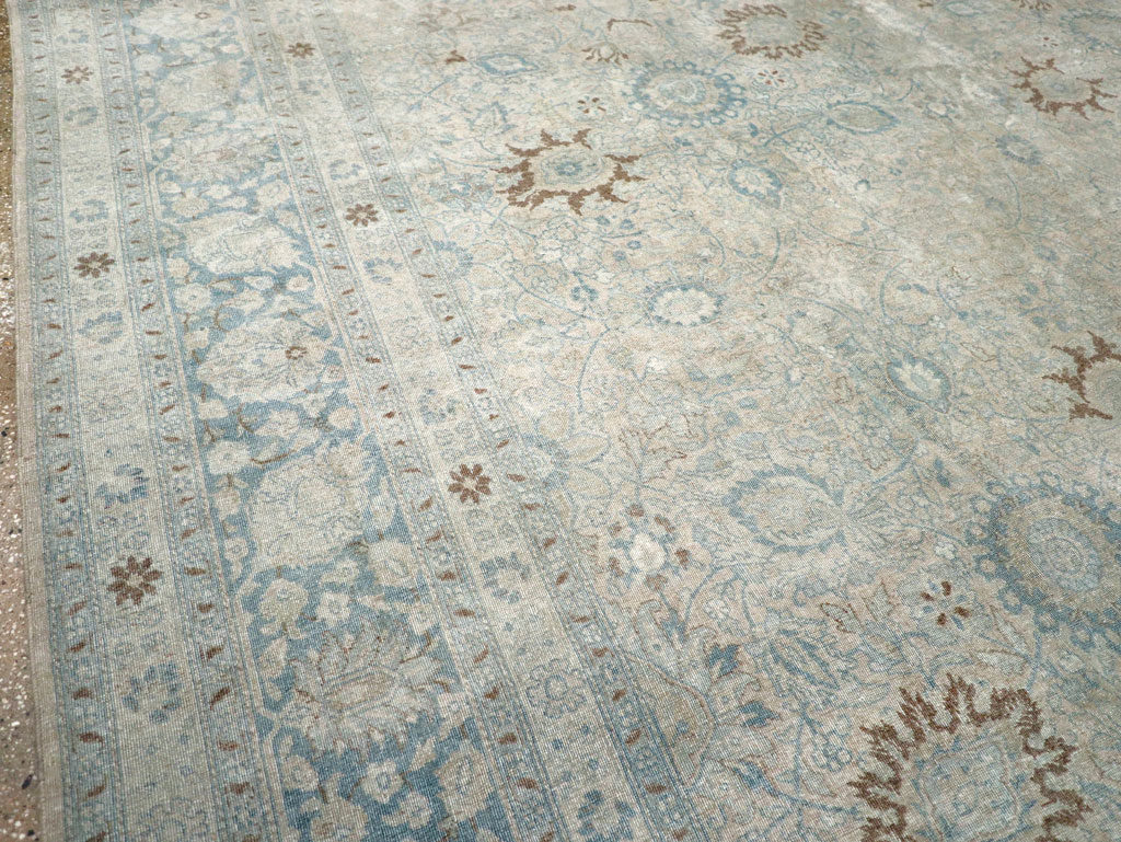 Antique Persian Tabriz Room Size Carpet, No.31210 - Gsblank
