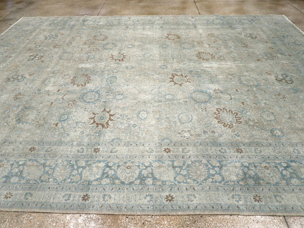 Antique Persian Tabriz Room Size Carpet, No.31210 - Gsblank
