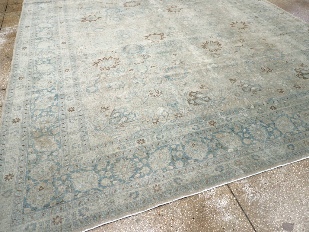 Antique Persian Tabriz Room Size Carpet, No.31210 - Gsblank