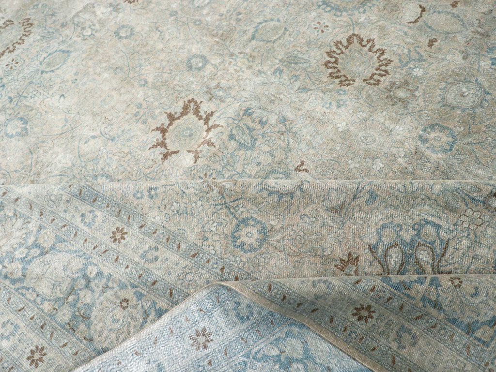 Antique Persian Tabriz Room Size Carpet, No.31210 - Gsblank