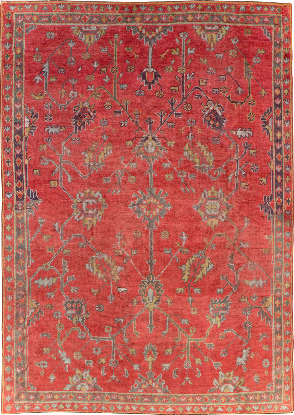 Antique Turkish Oushak Carpet, No.31212 - Gsblank
