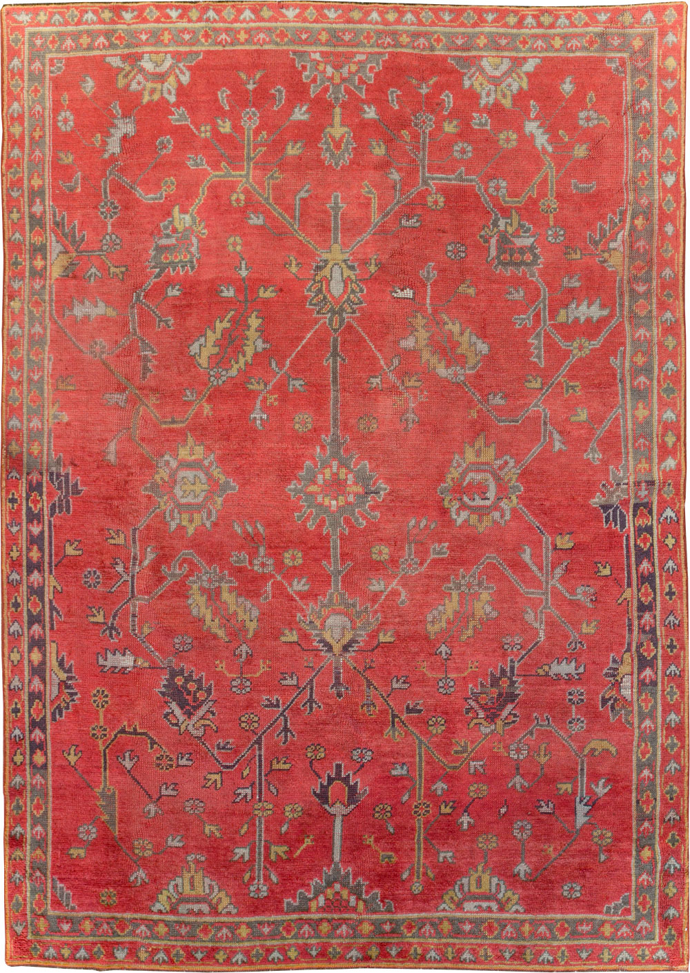 Antique Turkish Oushak Carpet, No.31212 - Gsblank