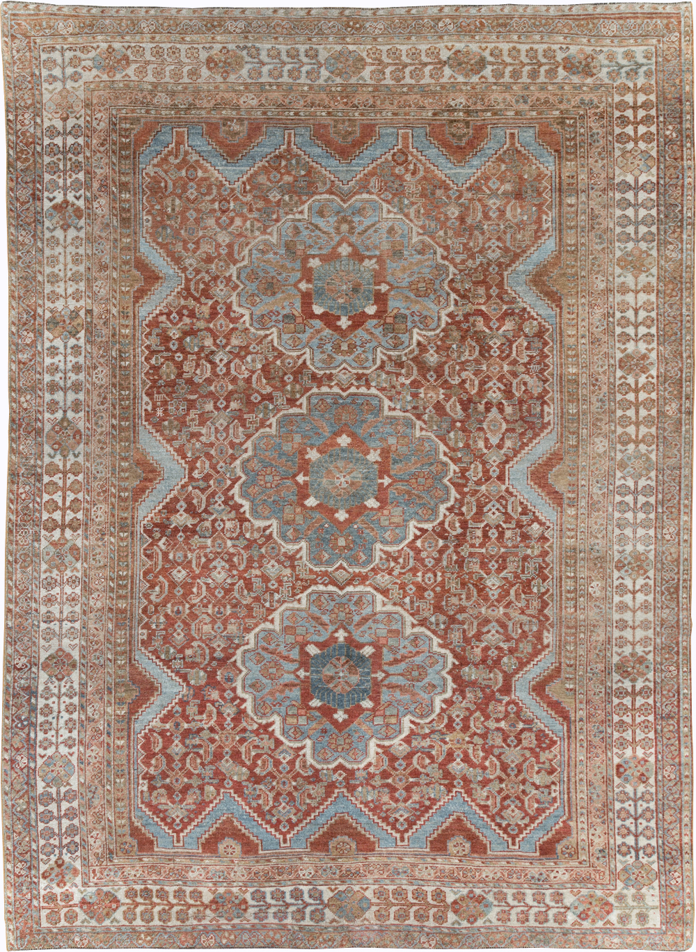 Antique Persian Shiraz Small Room Size Carpet, No.31215 - Gsblank