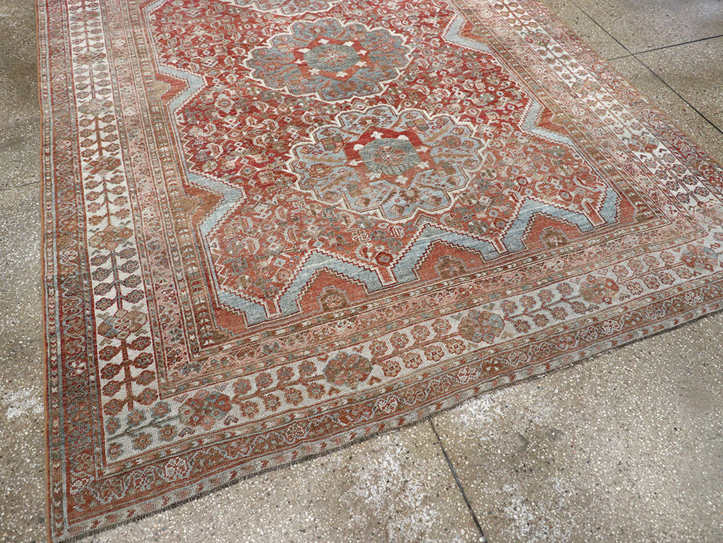 Antique Persian Shiraz Small Room Size Carpet, No.31215 - Gsblank