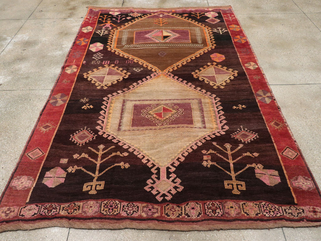 Vintage Turkish Anatolian Tribal Room Size Carpet, No.31218 - Gsblank
