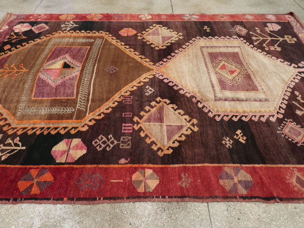 Vintage Turkish Anatolian Tribal Room Size Carpet, No.31218 - Gsblank